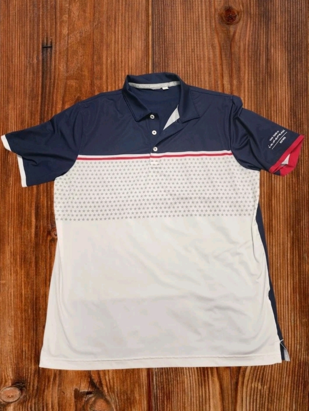 Puma Navy, White and Red Men's Short Sleeve Polo